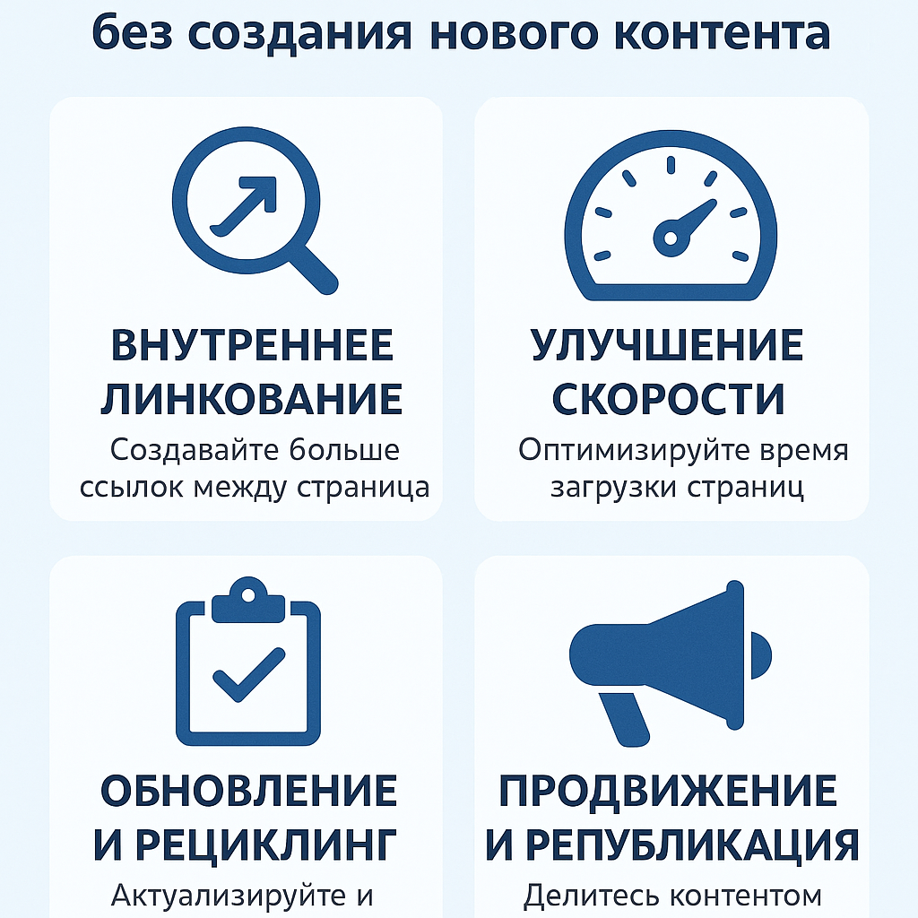 Советы по увеличению посещаемости сайта без создания нового контента